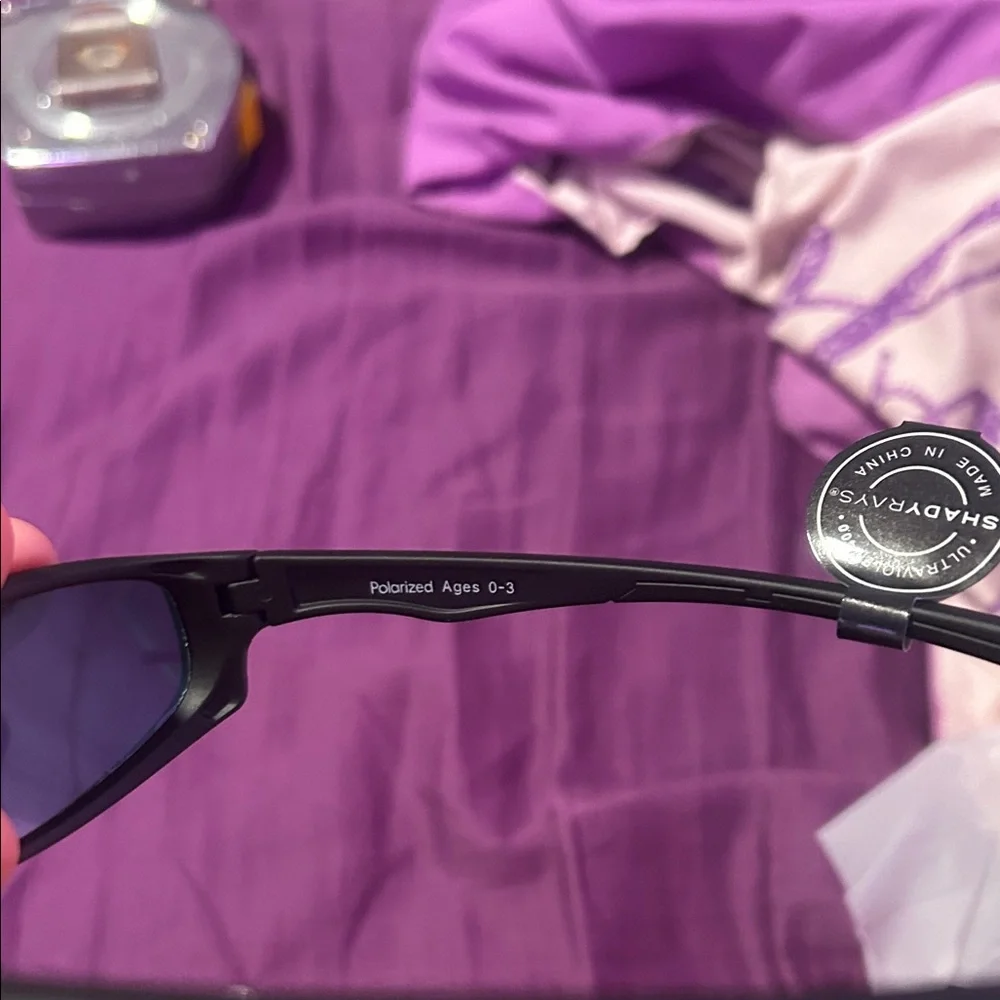 Kids Black and Green Sunglasses